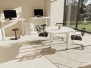 Dynamic Spry Task Operator Stool with adjustable height and ergonomic design, featuring a cushioned seat and sturdy base.