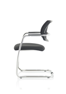 Dynamic Swift medium back cantilever visitor chair with modern design and chrome legs, suitable for office or reception areas.