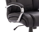 Black leather executive office chair with high back and armrests, sturdy heavy-duty design by Dynamic.