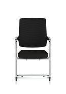 Dynamic Vero Airmesh Back Cantilever Chair with ergonomic design and black mesh upholstery, suitable for modern office spaces.