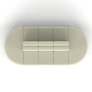 Dynamic Mawsley modular seating set with high back 10-seater capsule island, featuring plush cushions and contemporary design.