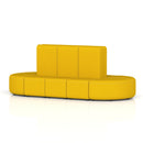 Dynamic Mawsley Modular Seating Set with high back, 10-seater capsule island, featuring contemporary design and plush cushions.