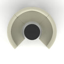 High back circular booth from Dynamic's Mawsley Modular Seating Set, featuring plush upholstery and modern design.