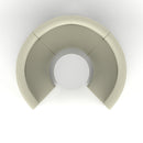 High back circular booth from Dynamic's Mawsley Modular Seating Set, featuring plush upholstery and modern design.