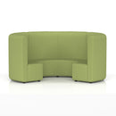 Dynamic Mawsley Modular Seating Set with high back circular booth, featuring plush cushions and sleek modern design.