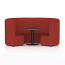 Dynamic Mawsley Modular Seating Set high back circular booth with plush cushions and modern design, ideal for stylish lounge areas.