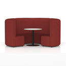 Dynamic Mawsley Modular Seating Set high back circular booth with plush cushions and modern design, ideal for stylish lounge areas.
