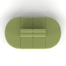 Dynamic Mawsley modular seating set with low back 8-seater capsule island, showcasing modern outdoor lounge furniture.