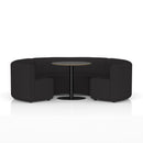 Dynamic Mawsley Modular Seating Set with low back circular booth, featuring plush cushions and sleek design for modern lounge areas.