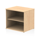 Dynamic Impulse Desk High Bookcase in Maple wood with multiple shelves for storage and organization.