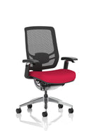 Dynamic Ergo Click high back ergonomic office chair with arms, featuring bespoke fabric and adjustable posture support.