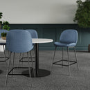 Dynamic Brayford Bistro High Stool with wooden legs and upholstered seat, modern design ideal for kitchen or bar seating.