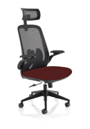 Dynamic Sigma Bespoke Executive Mesh Chair with folding arms, featuring ergonomic design and adjustable features.