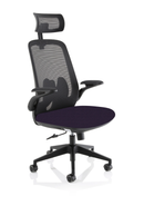 Dynamic Sigma Bespoke Executive Mesh Chair with folding arms, featuring ergonomic design and adjustable height.