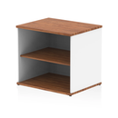 Dynamic Impulse Desk High Bookcase in walnut finish, showcasing multiple shelves and a sleek modern design.