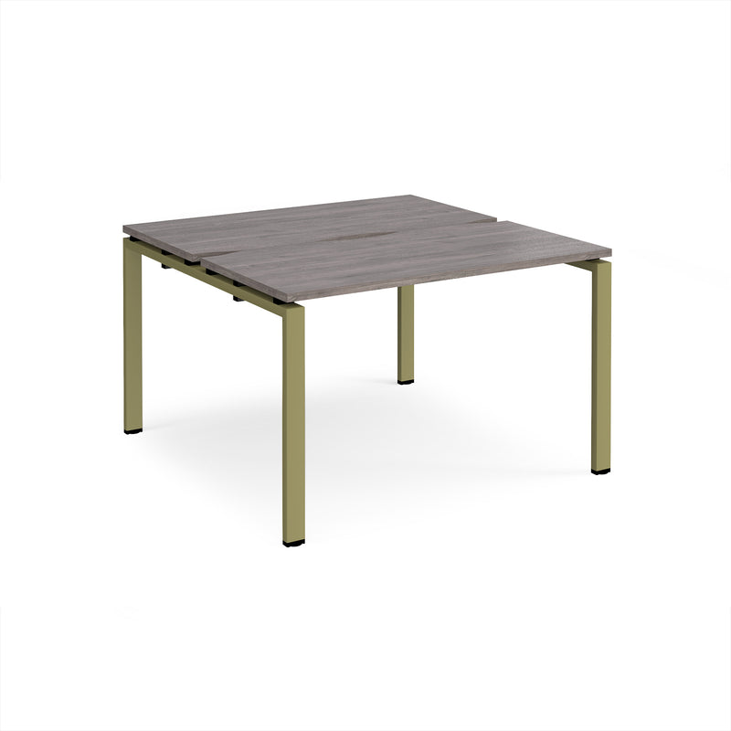 Adapt Back to Back Desks 600mm Deep - Grey Oak