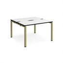 Adapt Back to Back Desks 600mm Deep - White/Black - NWOF