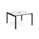 Adapt Back to Back Desks 600mm Deep - White/Black - NWOF