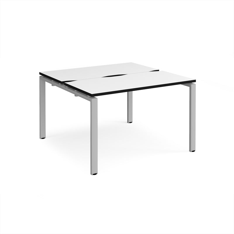 Adapt Back to Back Desks 600mm Deep - White/Black
