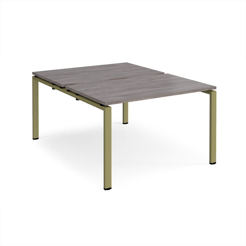 Adapt Back to Back Desks 800mm Deep - Grey Oak
