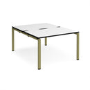 Adapt Back to Back Desks 800mm Deep - White/Black - NWOF