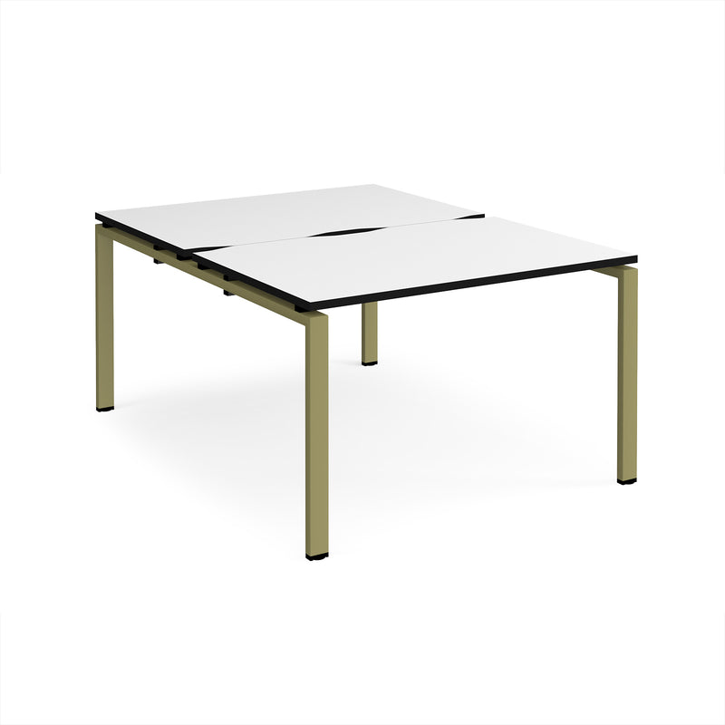 Adapt Back to Back Desks 800mm Deep - White/Black