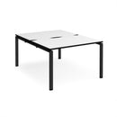 Adapt Back to Back Desks 800mm Deep - White/Black - NWOF