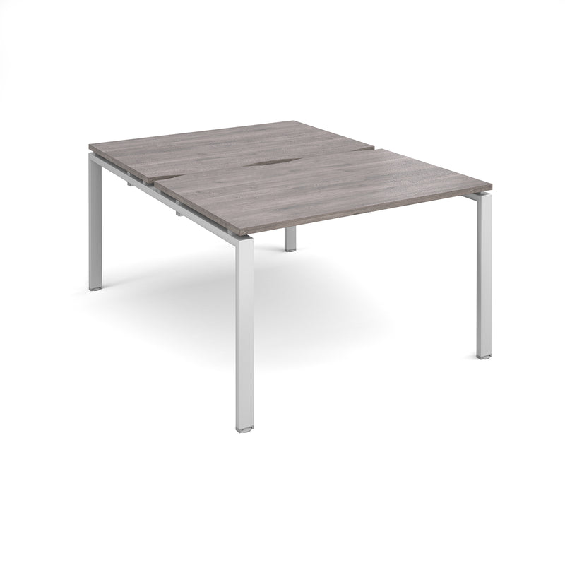 Adapt Back to Back Desks 800mm Deep - Grey Oak