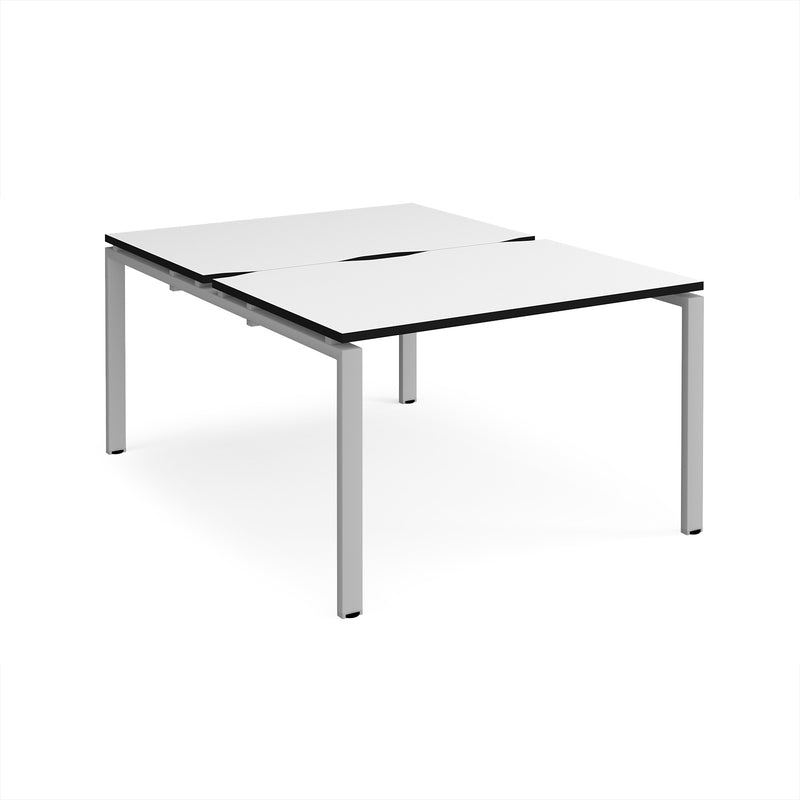 Adapt Back to Back Desks 800mm Deep - White/Black