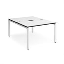 Adapt Back to Back Desks 800mm Deep - White/Black - NWOF