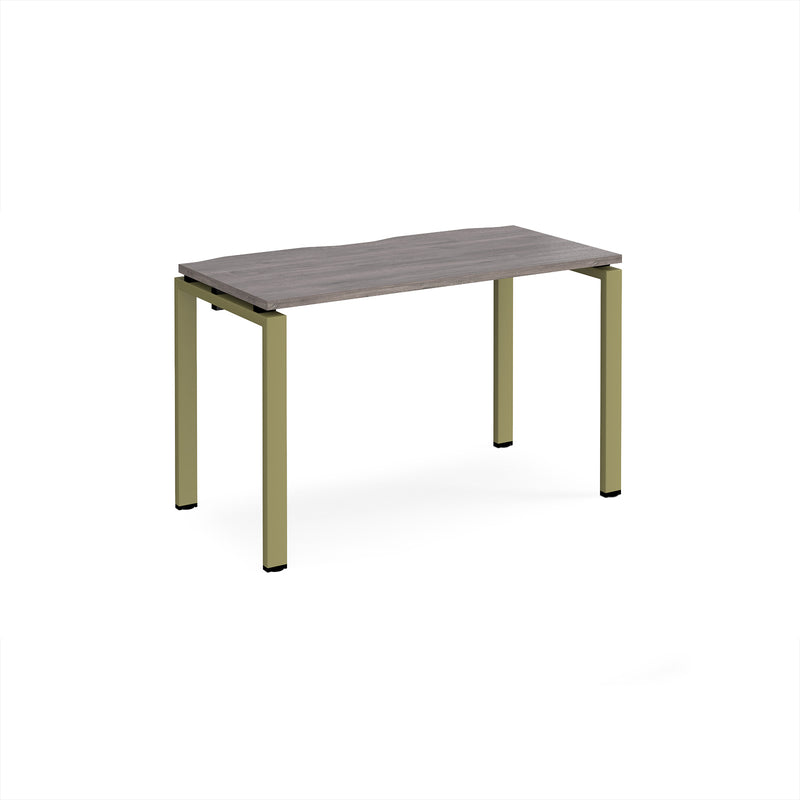 Adapt Single Desk 600mm Deep - Grey Oak