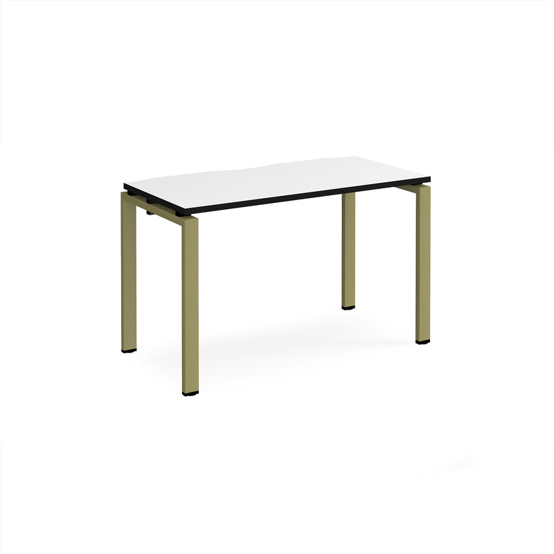 Adapt Single Desk 600mm Deep - White/Black