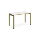 Adapt Single Desk 600mm Deep - White/Oak - NWOF