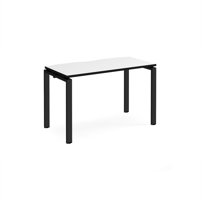 Adapt Single Desk 600mm Deep - White/Black