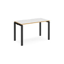 Adapt Single Desk 600mm Deep - White/Oak - NWOF