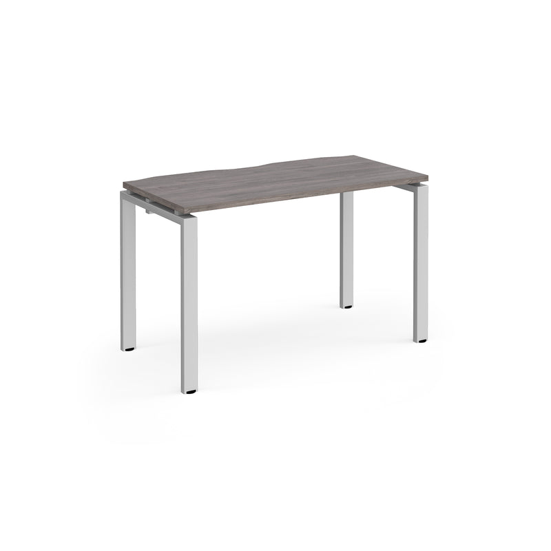 Adapt Single Desk 600mm Deep - Grey Oak
