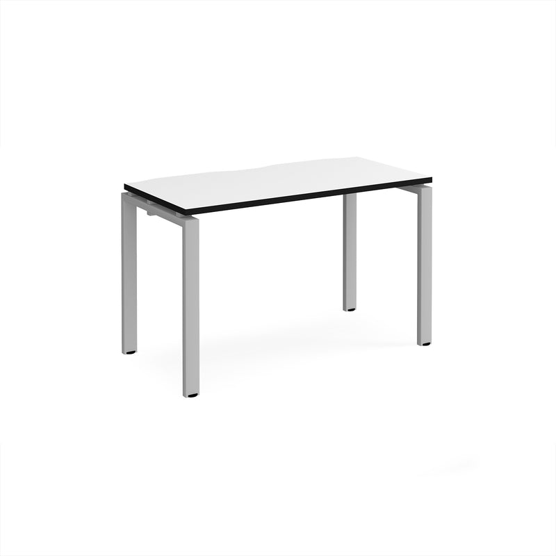 Adapt Single Desk 600mm Deep - White/Black