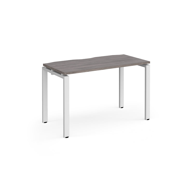 Adapt Single Desk 600mm Deep - Grey Oak