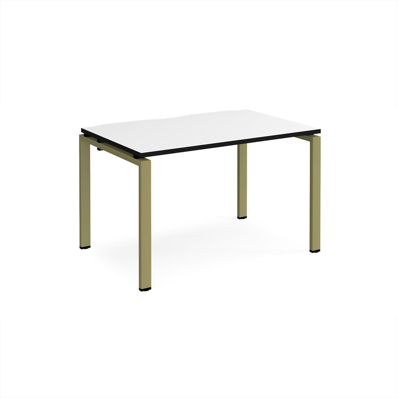 Adapt Single Desk 800mm Deep - White/Black