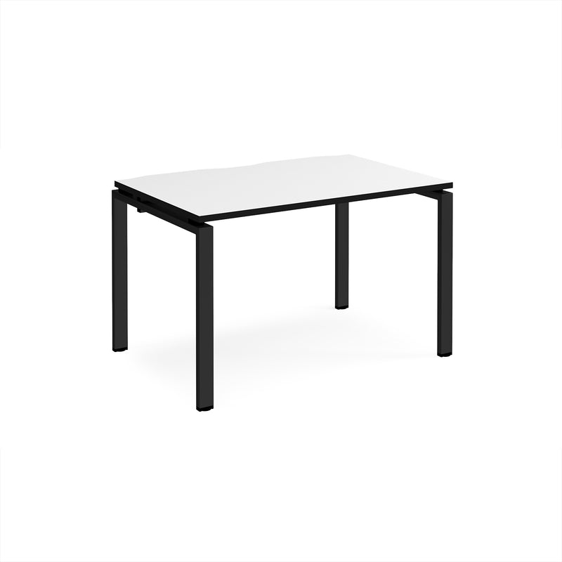 Adapt Single Desk 800mm Deep - White/Black