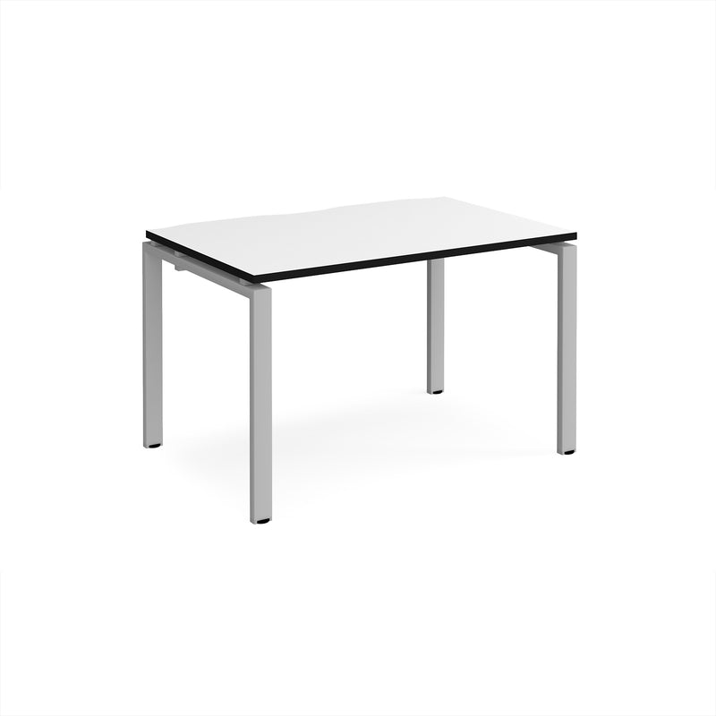 Adapt Single Desk 800mm Deep - White/Black