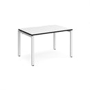 Adapt Single Desk 800mm Deep - White/Black - NWOF