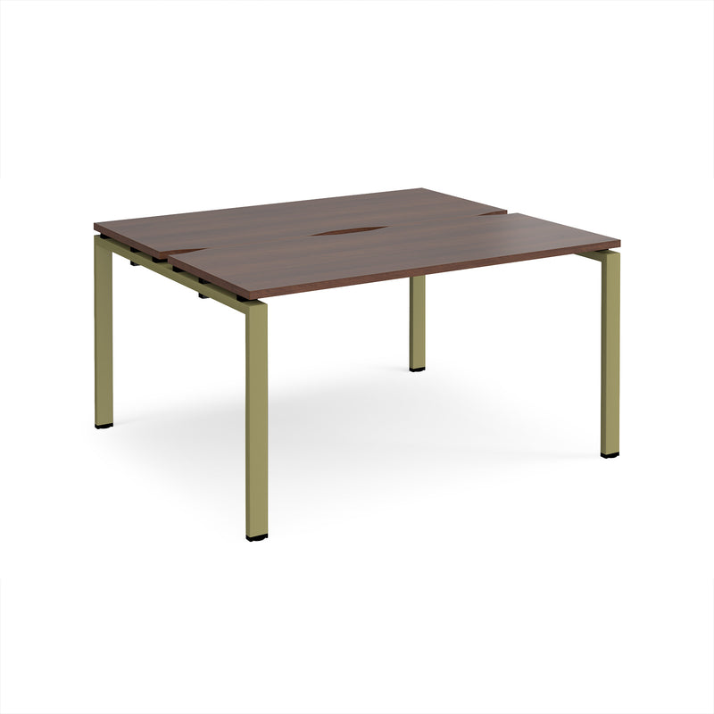 Adapt Back to Back Desks 600mm Deep - Walnut
