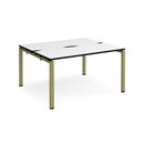 Adapt Back to Back Desks 600mm Deep - White/Black - NWOF