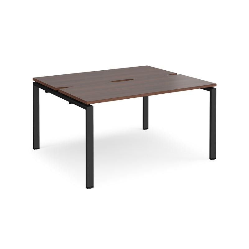 Adapt Back to Back Desks 600mm Deep - Walnut
