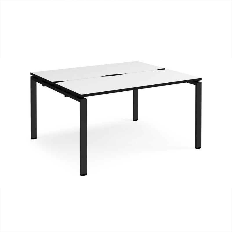 Adapt Back to Back Desks 600mm Deep - White/Black