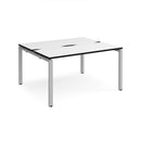 Adapt Back to Back Desks 600mm Deep - White/Black - NWOF