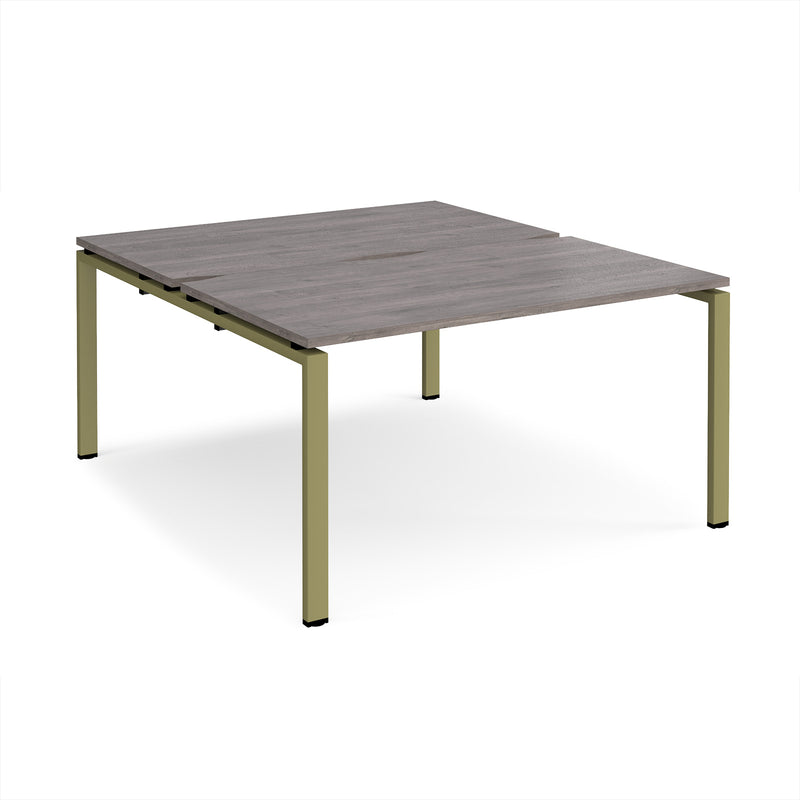 Adapt Back to Back Desks 800mm Deep - Grey Oak