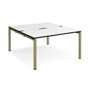 Adapt Back to Back Desks 800mm Deep - White/Black - NWOF