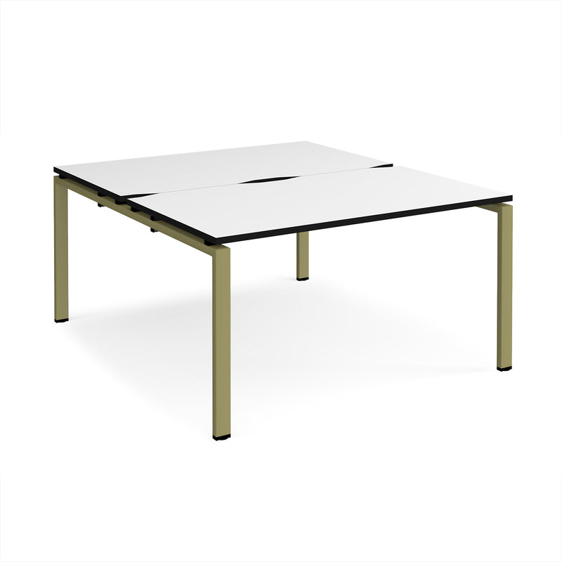 Adapt Back to Back Desks 800mm Deep - White/Black